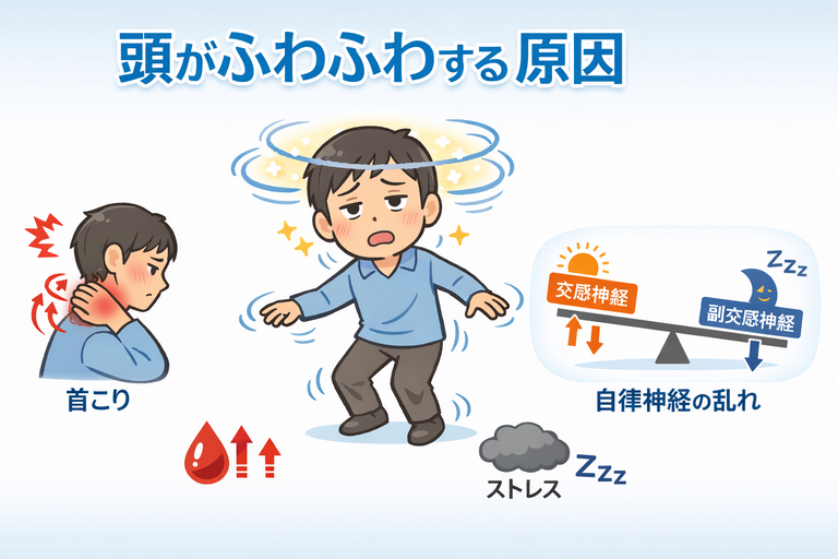 頭がふわふわする原因｜めまいのような違和感の正体と対処法