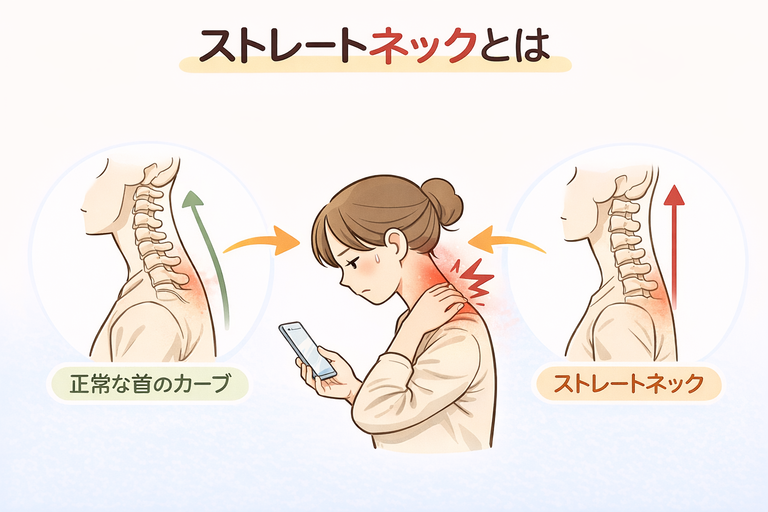 ストレートネックとは|首こりや頭痛の原因になる現代病
