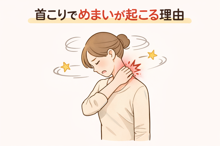 首こりでめまいが起こる理由