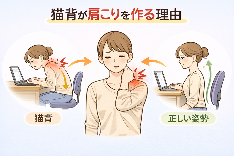 猫背が肩こりを作る理由
