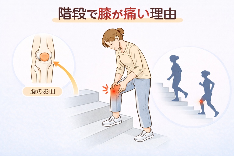 階段で膝が痛い理由｜上り下りで膝が痛む原因と対処法