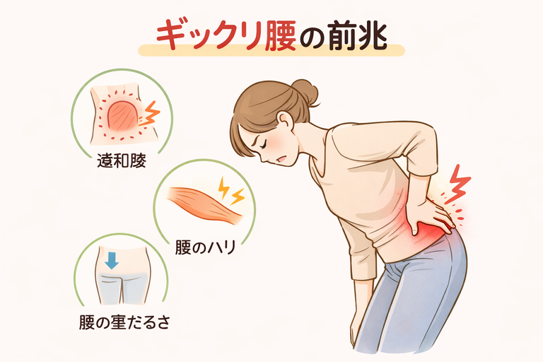 ギックリ腰の前兆